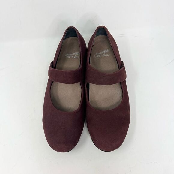 Dansko Loafers Clogs Shoes Womens 8M Red Mary Jane Leather Strap Comfort - Picture 5 of 10